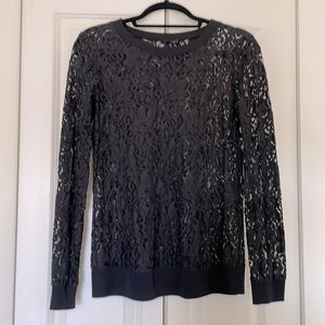 Theory Black Lace top
